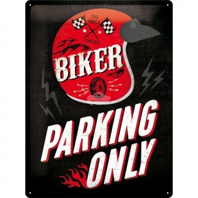 Blechschild „Best Garage Biker Parking Only - Helmet" Nostalgic Art