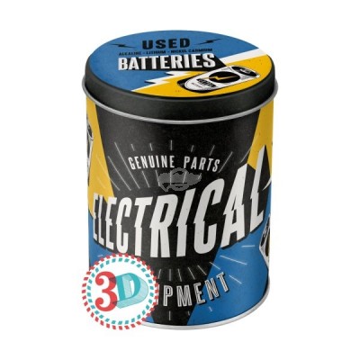 Vorratsdose Rund "Electrical - Used Batteries" Nostalgic Art