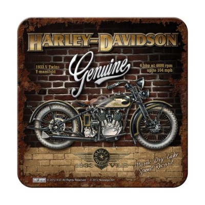 Untersetzer "Harley Davidson Genuine" Nostalgic Art