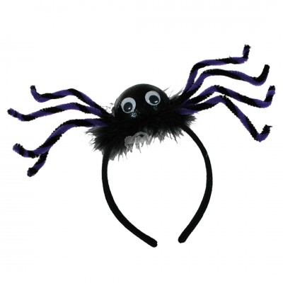Halloween Haarreif  "Spinne" - mit Wackelaugen