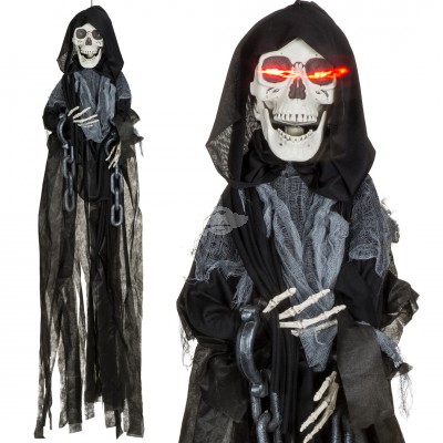 Halloween Skelett animiert “Hanging Reaper“ mit Licht