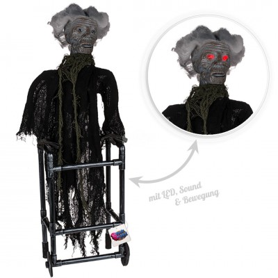 Halloween-Figur "Frau mit Gehhilfe"